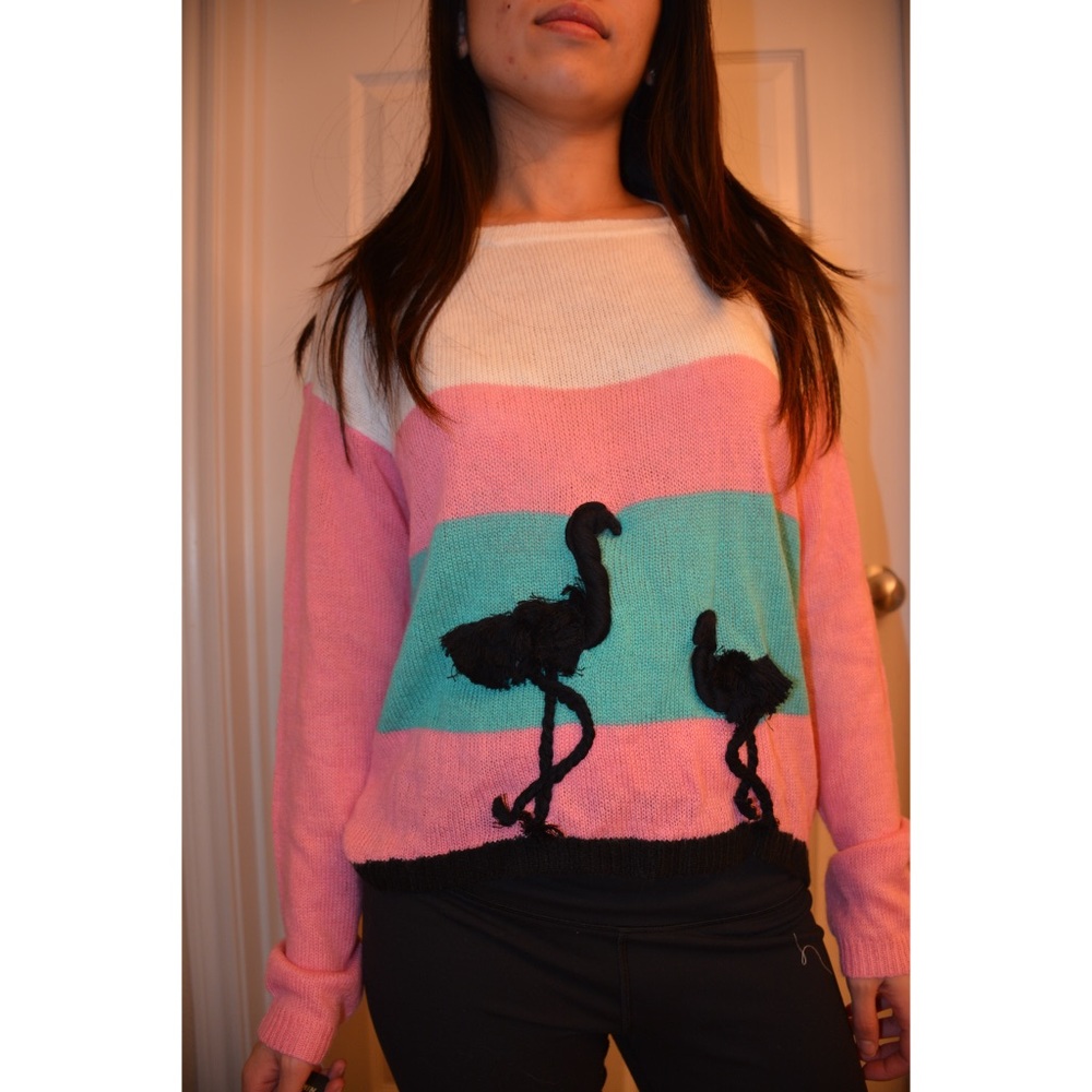 Marilyn Monroe textured flamingo sweater